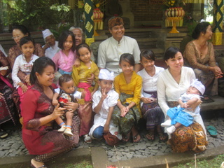 Balinese grounding ceremony during our Bali Women's Reteat