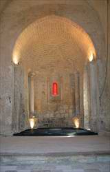 The interior of a newly restored 12th century chapel