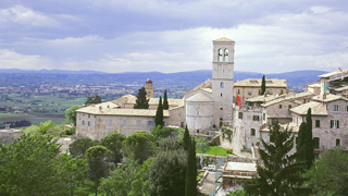 The beautiful hilltop village of Assisi in Umbria