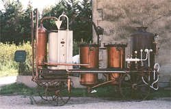 Portable still for creating eau de vie in Provence