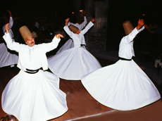 Sufi holy men - whirling dervishes, during the Sema devotion