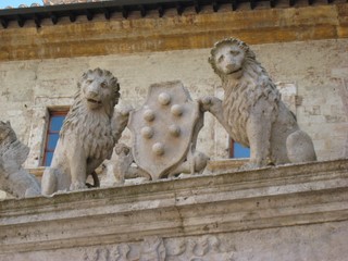 Medici lions in Tuscany Italy