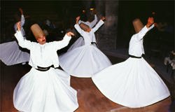 Sufi holy men - whirling dervishes, during the Sema devotion